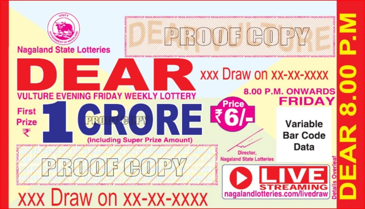 Ticket Dear Lottery Result Today 8pm